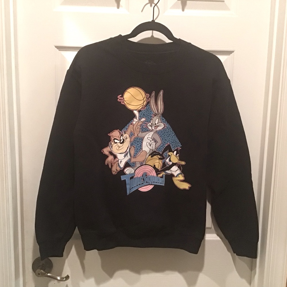 Looney Tunes Space Jam Graphic Sweatshirt Long Sleeve Black Unisex Casual Sz Sm… - Picture 3 of 6